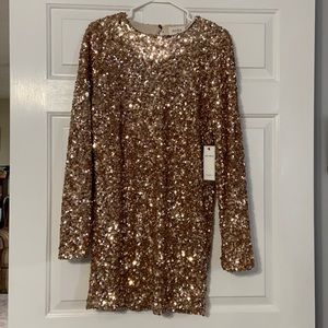 Gold sequin dress size medium brand new from Red Dress